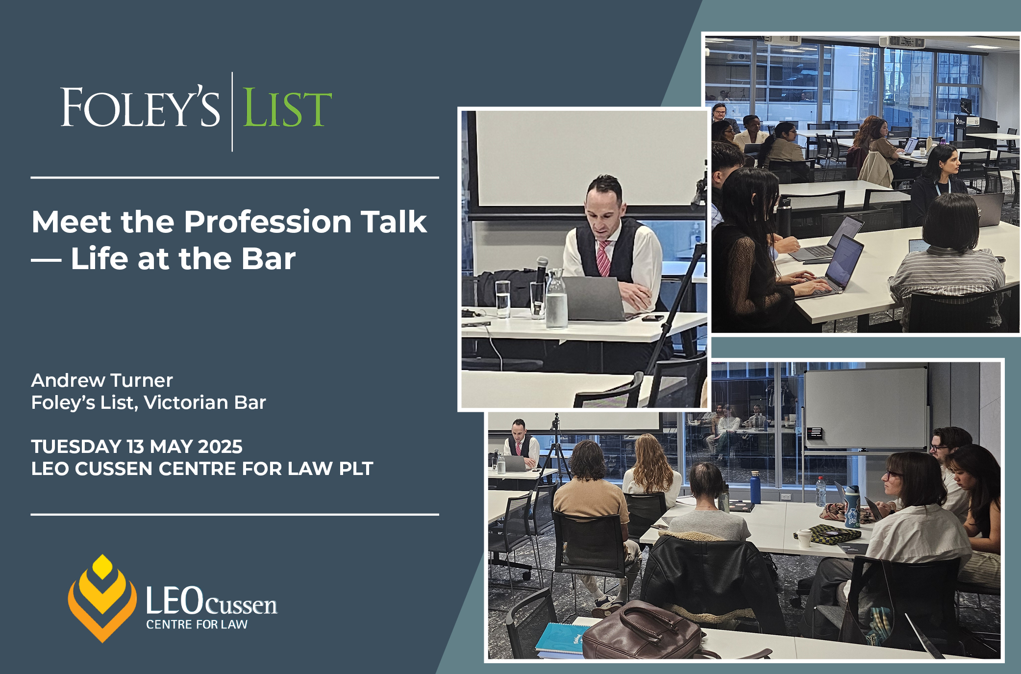 2024 05 Leo Cussen Meet the Profession Talk