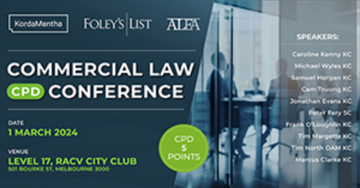 Register for Commercial Law CPD Conference 2024 | Foleys List