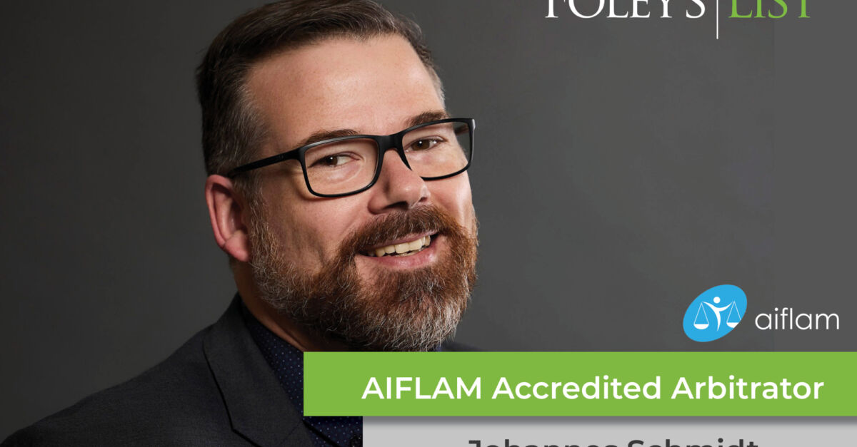 Congratulations Johannes Schmidt who is now an Registered Arbitrator ...