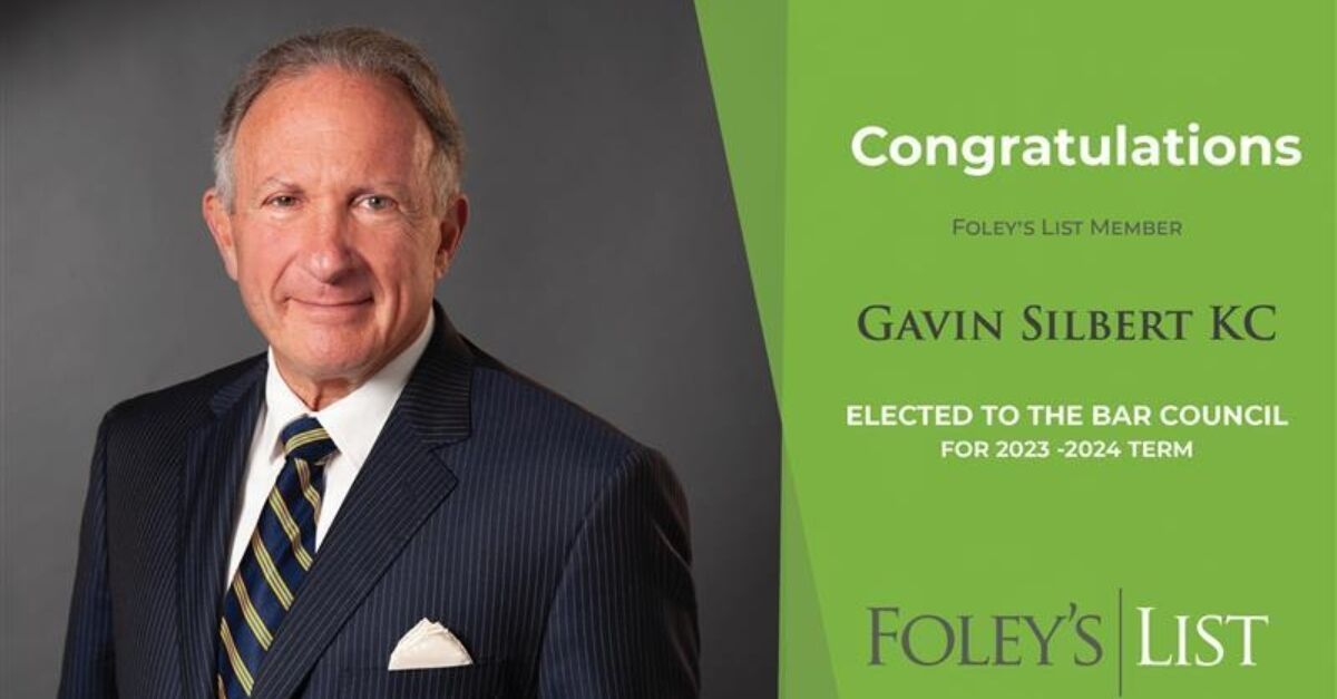 Gavin Silbert KC elected onto the Bar Council | Foleys List